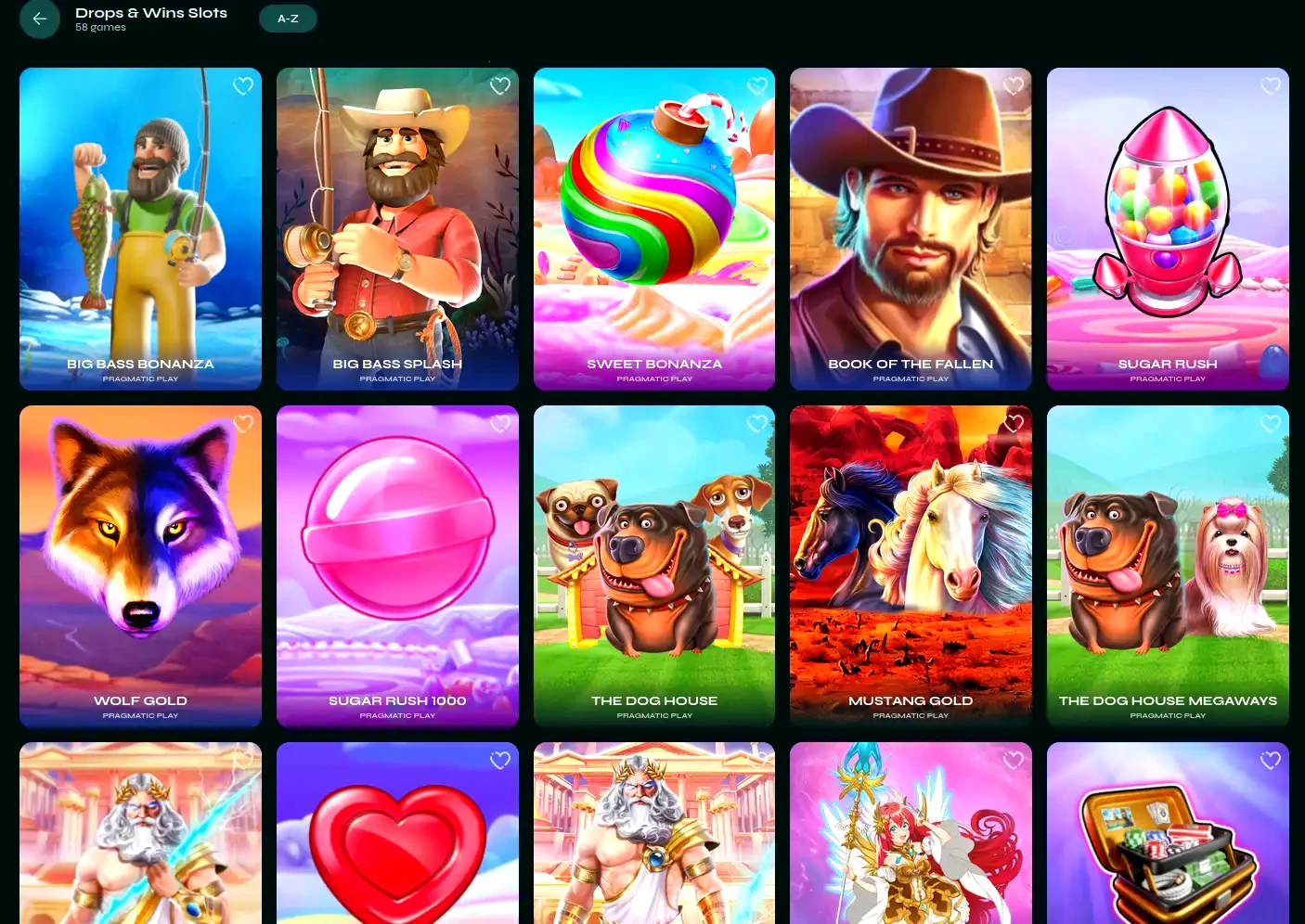 Interface mobile du casino Betzino sur smartphone