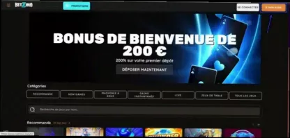 Betzino bonus jusqu'à 600 € et 100 tours gratuits